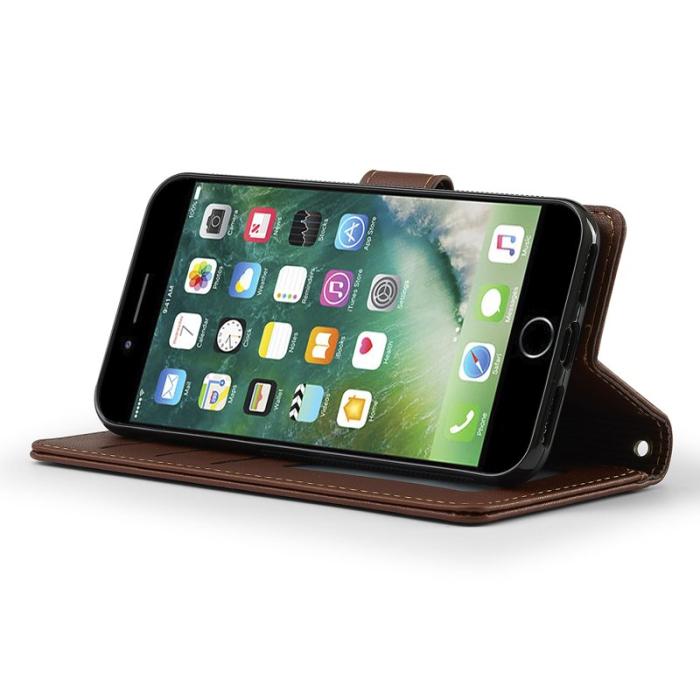 LC.imeeke - LC.IMEEKE L2 Fodral för iPhone SE (2022) / 8 / 7 - PU Läder - Brun