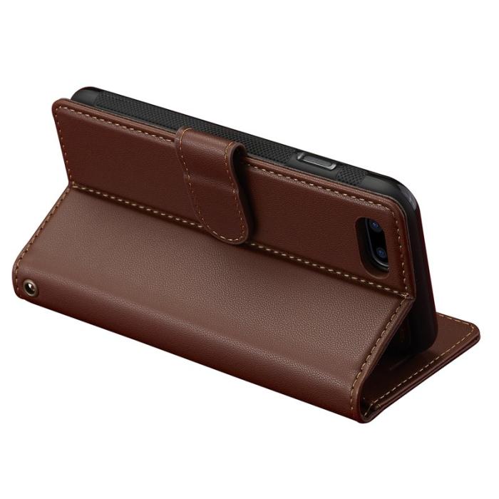 LC.imeeke - LC.IMEEKE L2 Fodral för iPhone SE (2022) / 8 / 7 - PU Läder - Brun