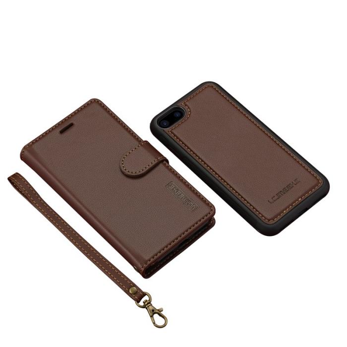 LC.imeeke - LC.IMEEKE L2 Fodral för iPhone SE (2022) / 8 / 7 - PU Läder - Brun