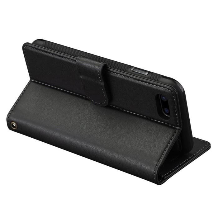 LC.imeeke - LC.IMEEKE L2 Fodral för iPhone SE (2022) - PU Läder - Svart