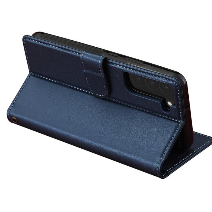 LC.imeeke - LC.IMEEKE L2 Series för Samsung Galaxy S25 Fodral PU Läder - Blå