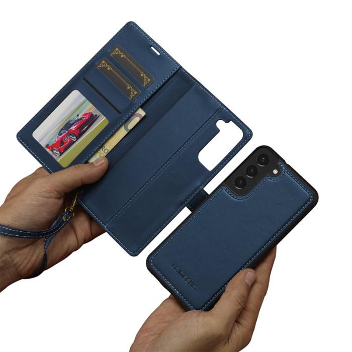 LC.imeeke - LC.IMEEKE L2 Series för Samsung Galaxy S25 Fodral PU Läder - Blå