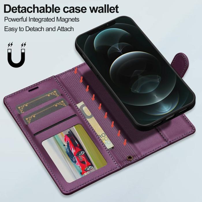 LC.imeeke - LC.IMEEKE L2 Series iPhone 14/13 Fodral PU Läder - Lila