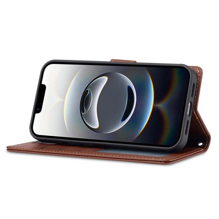 LC.imeeke - LC.IMEEKE L2 Series iPhone 16e Fodral PU Läder - Brun