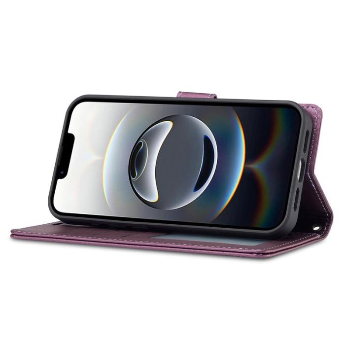 LC.imeeke - LC.IMEEKE L2 Series iPhone 16e Fodral PU Läder - Lila