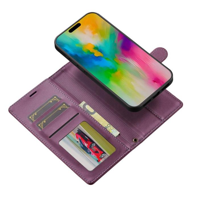 LC.imeeke - LC.IMEEKE L2 Series iPhone 17 Fodral PU Läder - Lila