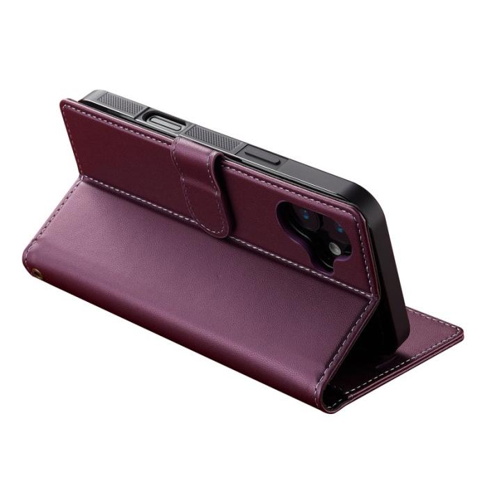 LC.imeeke - LC.IMEEKE L2 Series iPhone 17 Fodral PU Läder - Lila