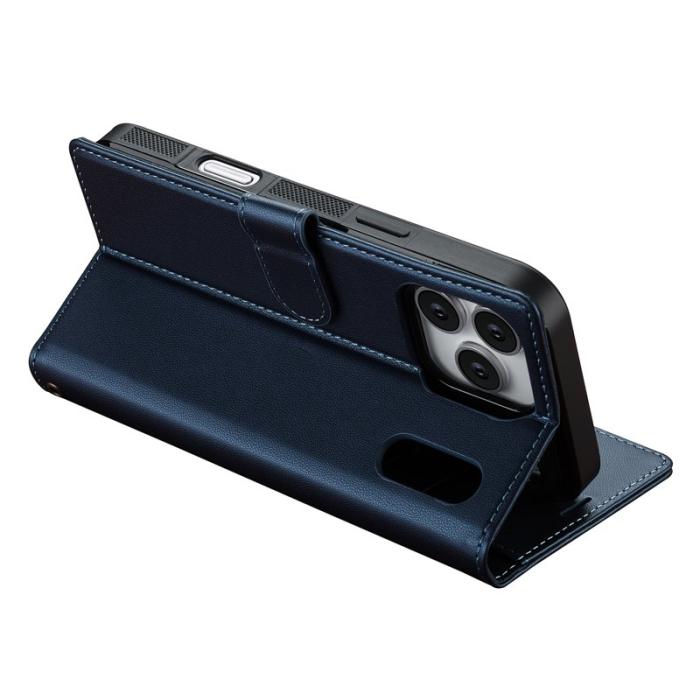 LC.imeeke - LC.IMEEKE L2 Series iPhone 17 Pro Max Fodral PU Läder - Blå