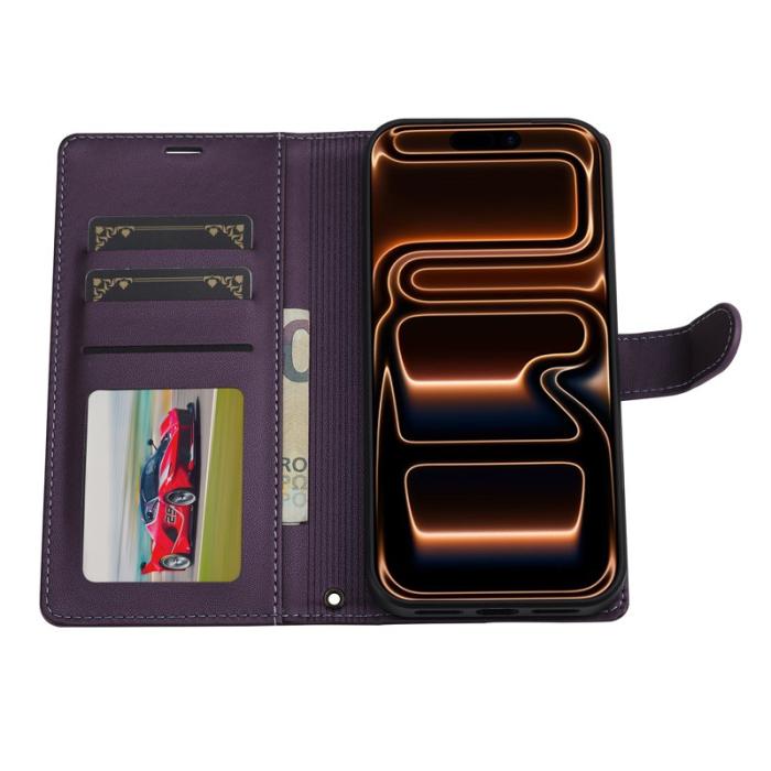 LC.imeeke - LC.IMEEKE L2 Series iPhone 17 Pro Max Fodral PU Läder - Lila