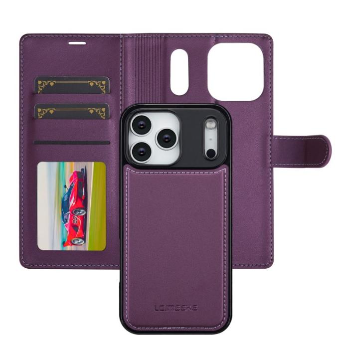 LC.imeeke - LC.IMEEKE L2 Series iPhone 17 Pro Max Fodral PU Läder - Lila