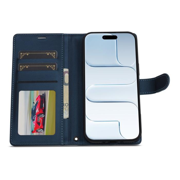 LC.imeeke - LC.IMEEKE L2 Series iPhone Air Fodral PU Läder - Blå