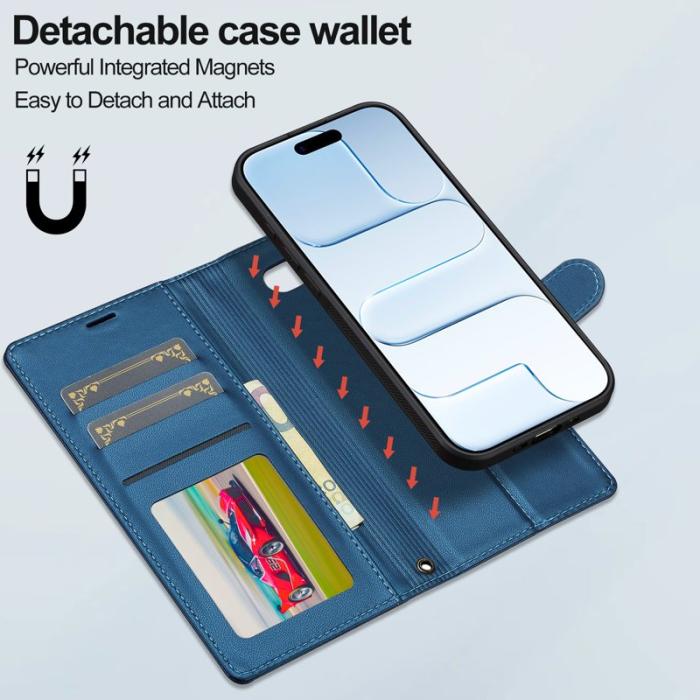 LC.imeeke - LC.IMEEKE L2 Series iPhone Air Fodral PU Läder - Blå