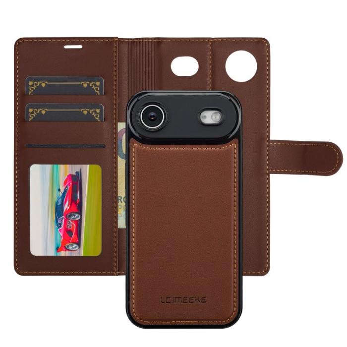 LC.imeeke - LC.IMEEKE L2 Series iPhone Air Fodral PU Läder - Brun
