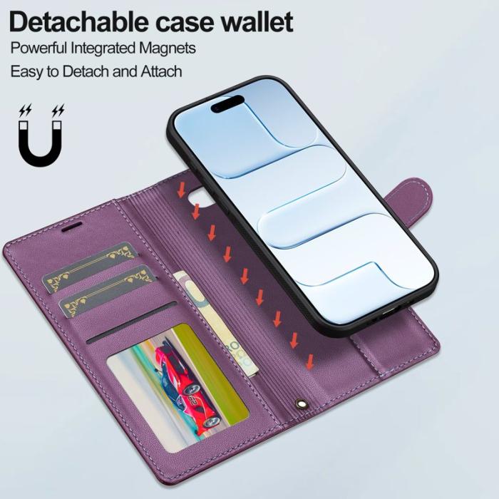 LC.imeeke - LC.IMEEKE L2 Series iPhone Air Fodral PU Läder - Lila