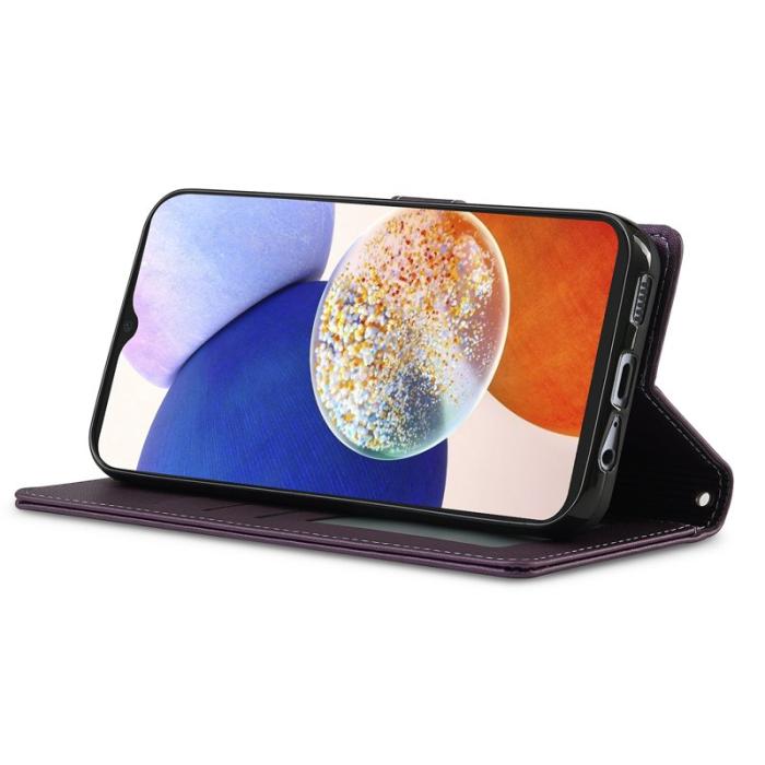 LC.imeeke - LC.IMEEKE L2 Series Samsung Galaxy A14 5G Fodral PU Läder - Lila