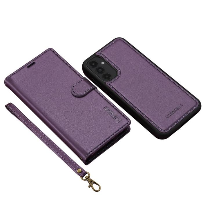 LC.imeeke - LC.IMEEKE L2 Series Samsung Galaxy A14 5G Fodral PU Läder - Lila