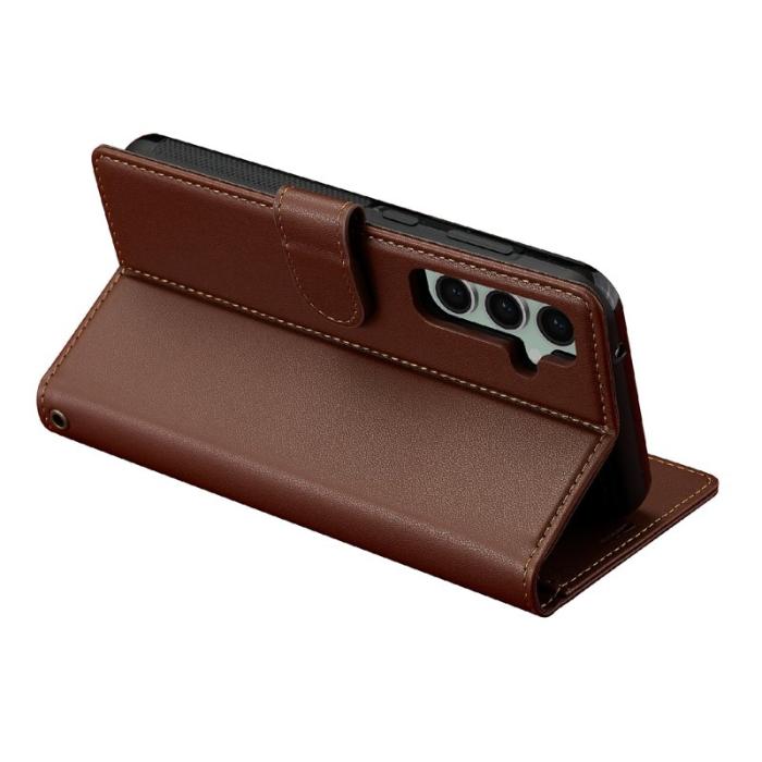 LC.imeeke - LC.IMEEKE L2 Series Samsung Galaxy A16 Fodral PU Läder - Brun