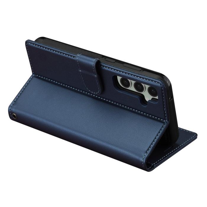 LC.imeeke - LC.IMEEKE L2 Series Samsung Galaxy A35 Fodral PU Läder - Blå