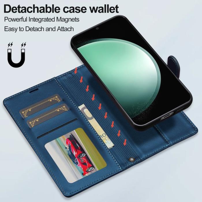 LC.imeeke - LC.IMEEKE L2 Series Samsung Galaxy A35 Fodral PU Läder - Blå