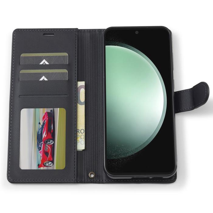 LC.imeeke - LC.IMEEKE L2 Series Samsung Galaxy A35 Fodral PU Läder - Svart