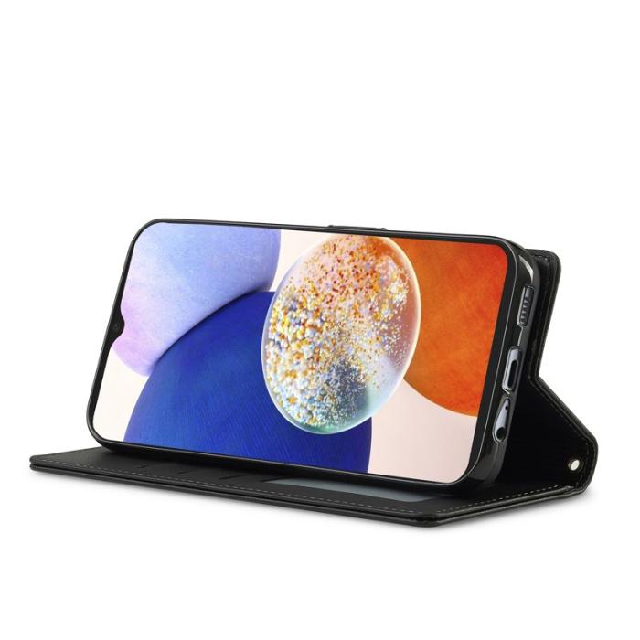 LC.imeeke - LC.IMEEKE L2 Series Samsung Galaxy A54 5G Fodral PU Läder - Blå