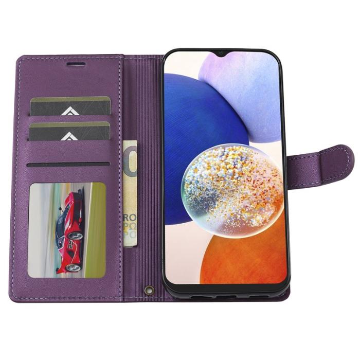 LC.imeeke - LC.IMEEKE L2 Series Samsung Galaxy A54 5G Fodral PU Läder - Lila