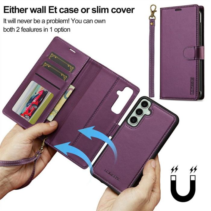 LC.imeeke - LC.IMEEKE L2 Series Samsung Galaxy A56 Fodral PU Läder - Lila