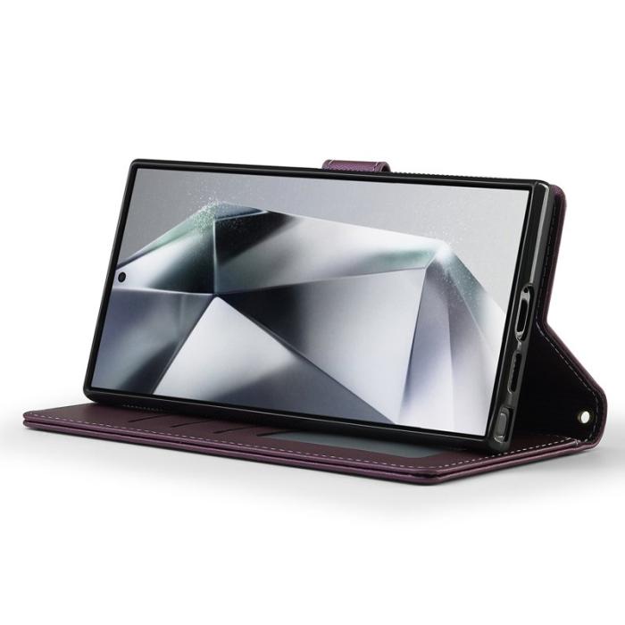 LC.imeeke - LC.IMEEKE L2 Series Samsung Galaxy S24 Ultra Fodral PU Läder - Lila