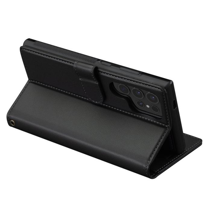 LC.imeeke - LC.IMEEKE L2 Series Samsung Galaxy S24 Ultra Fodral PU Läder - Svart