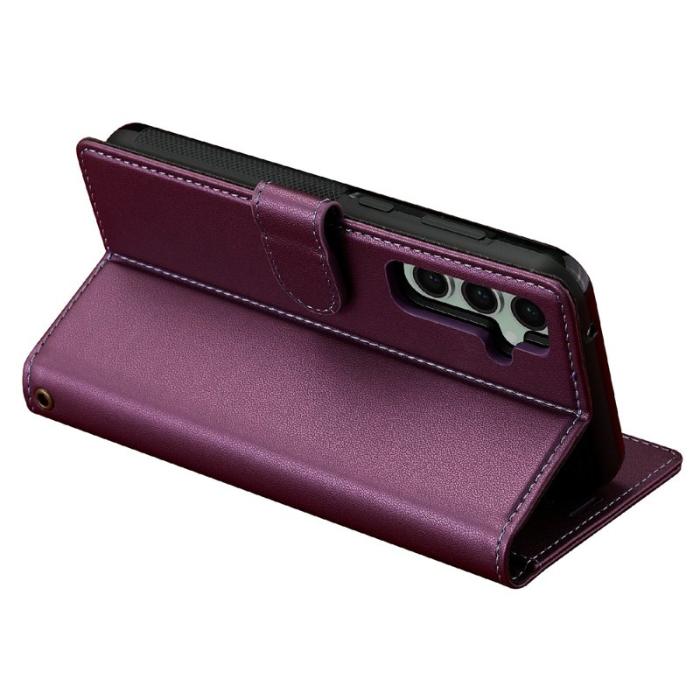 LC.imeeke - LC.IMEEKE L2 Series Samsung Galaxy S25 FE Fodral PU Läder - Lila