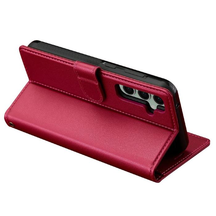 LC.imeeke - LC.IMEEKE L2 Series Samsung Galaxy S25 FE Fodral PU Läder - Röd