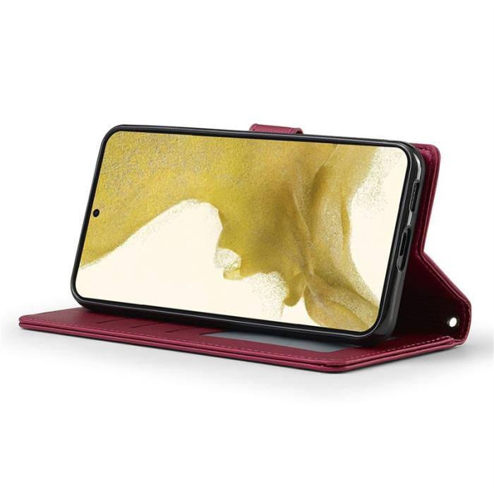 LC.imeeke - LC.IMEEKE L2 Series Samsung Galaxy S25+ Fodral PU Läder - Röd