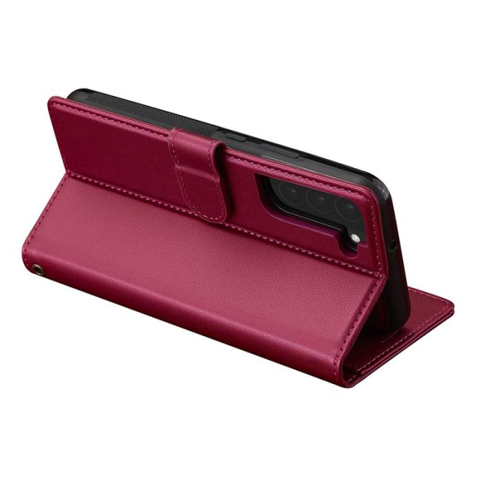 LC.imeeke - LC.IMEEKE L2 Series Samsung Galaxy S25+ Fodral PU Läder - Röd