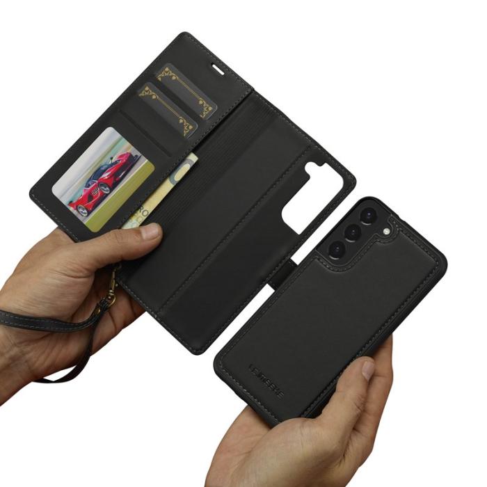 LC.imeeke - LC.IMEEKE L2 Series Samsung Galaxy S25 Fodral PU Läder - Svart