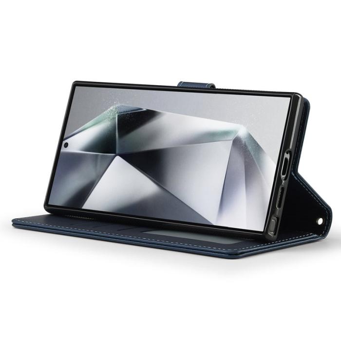 LC.imeeke - LC.IMEEKE L2 Series Samsung Galaxy S25 Ultra Fodral PU Läder - Blå