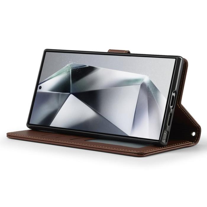 LC.imeeke - LC.IMEEKE L2 Series Samsung Galaxy S25 Ultra Fodral PU Läder - Lila