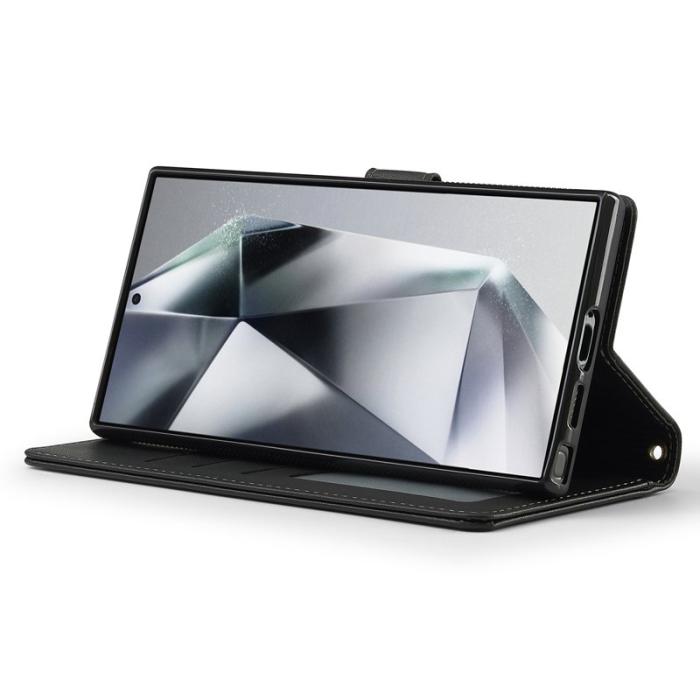 LC.imeeke - LC.IMEEKE L2 Series Samsung Galaxy S25 Ultra Fodral PU Läder - Svart