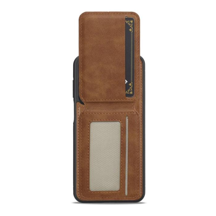 LC.imeeke - LC.IMEEKE L3 för Samsung Galaxy S25 Fodral Äkta läder - Brun