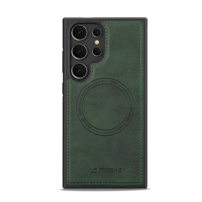 LC.imeeke - LC.IMEEKE L3 för Samsung Galaxy S25 Ultra Fodral Äkta läder - Grön