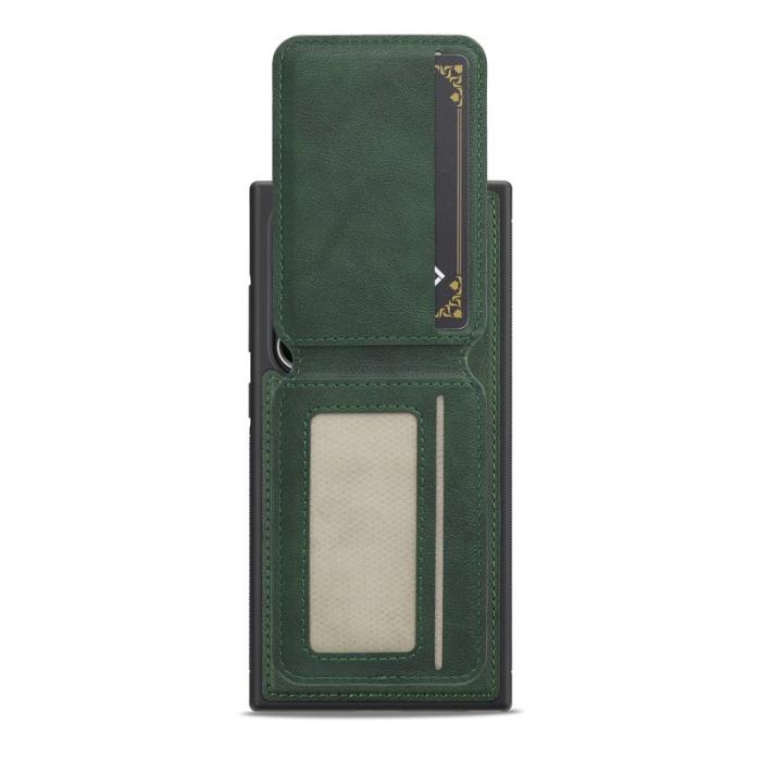 LC.imeeke - LC.IMEEKE L3 för Samsung Galaxy S25 Ultra Fodral Äkta läder - Grön