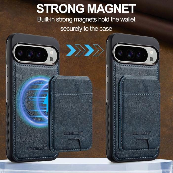 LC.imeeke - LC.IMEEKE L3 Fodral för Google Pixel 10 Pro - Äkta läder - Blå