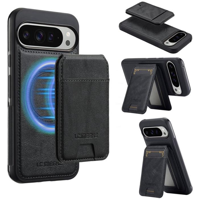 LC.imeeke - LC.IMEEKE L3 Fodral för Google Pixel 10 Pro - Äkta läder - Svart