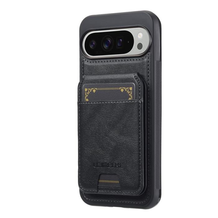 LC.imeeke - LC.IMEEKE L3 Fodral för Google Pixel 10 Pro - Äkta läder - Svart