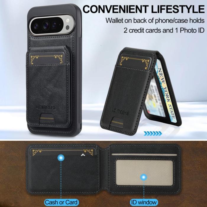 LC.imeeke - LC.IMEEKE L3 Fodral för Google Pixel 10 Pro - Äkta läder - Svart