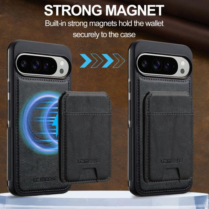 LC.imeeke - LC.IMEEKE L3 Fodral för Google Pixel 10 Pro - Äkta läder - Svart