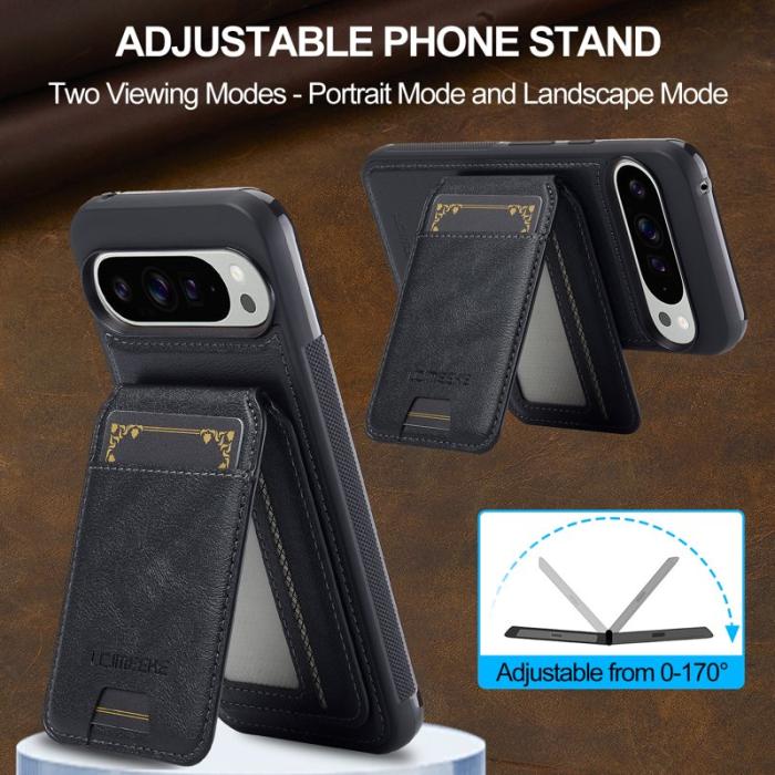 LC.imeeke - LC.IMEEKE L3 Fodral för Google Pixel 10 Pro - Äkta läder - Svart