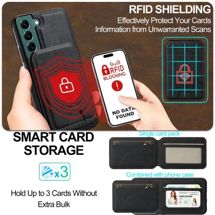 LC.imeeke - LC.IMEEKE L3 Fodral för Samsung Galaxy S21 FE 5G - Svart