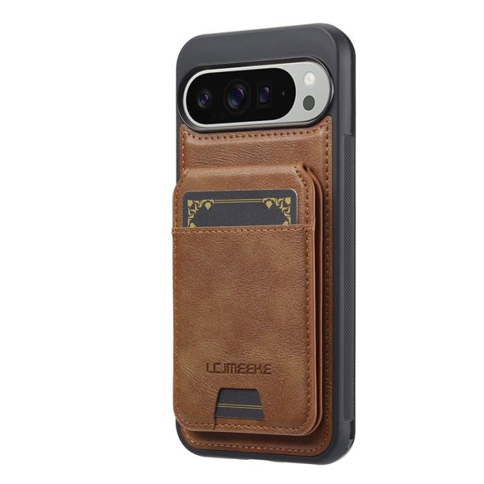 LC.imeeke - LC.IMEEKE L3 Google Pixel 10 Pro XL Fodral Äkta läder - Brun