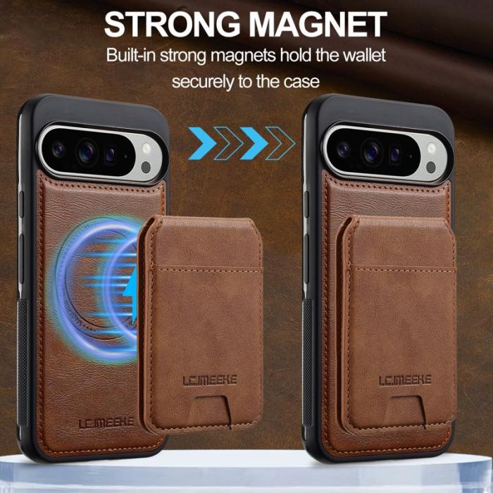 LC.imeeke - LC.IMEEKE L3 Google Pixel 10 Pro XL Fodral Äkta läder - Brun