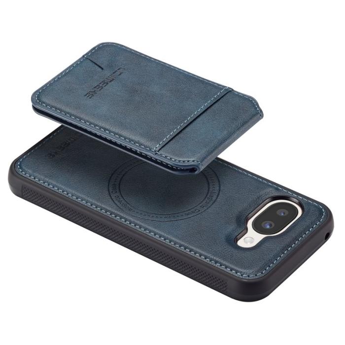 LC.imeeke - LC.IMEEKE L3 Google Pixel 9a Fodral - Äkta läder - Blå